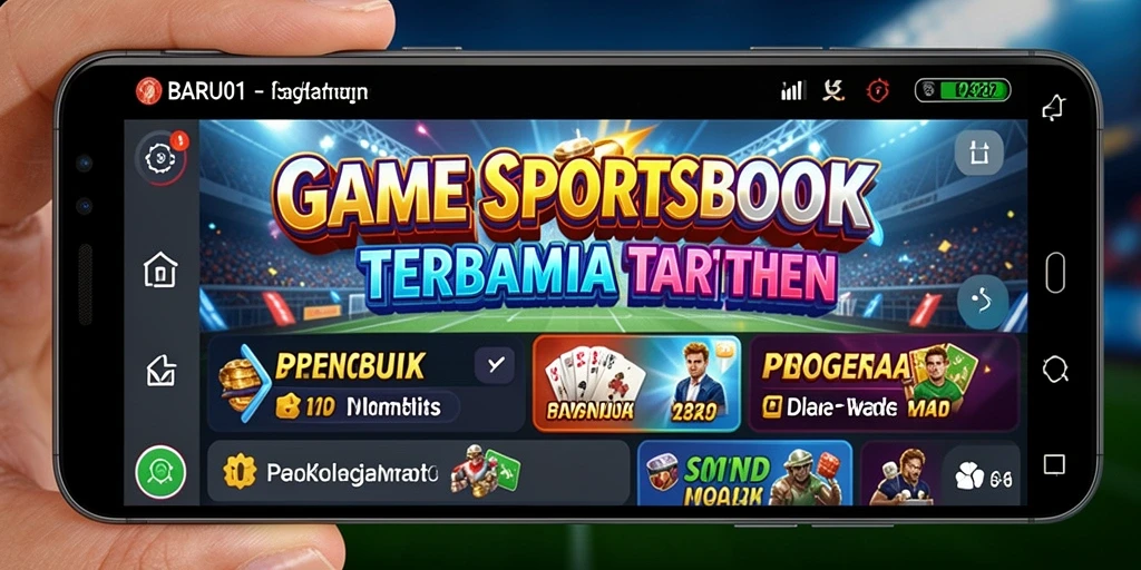 Tampilan utama BARU01 dengan berbagai pilihan taruhan olahraga.