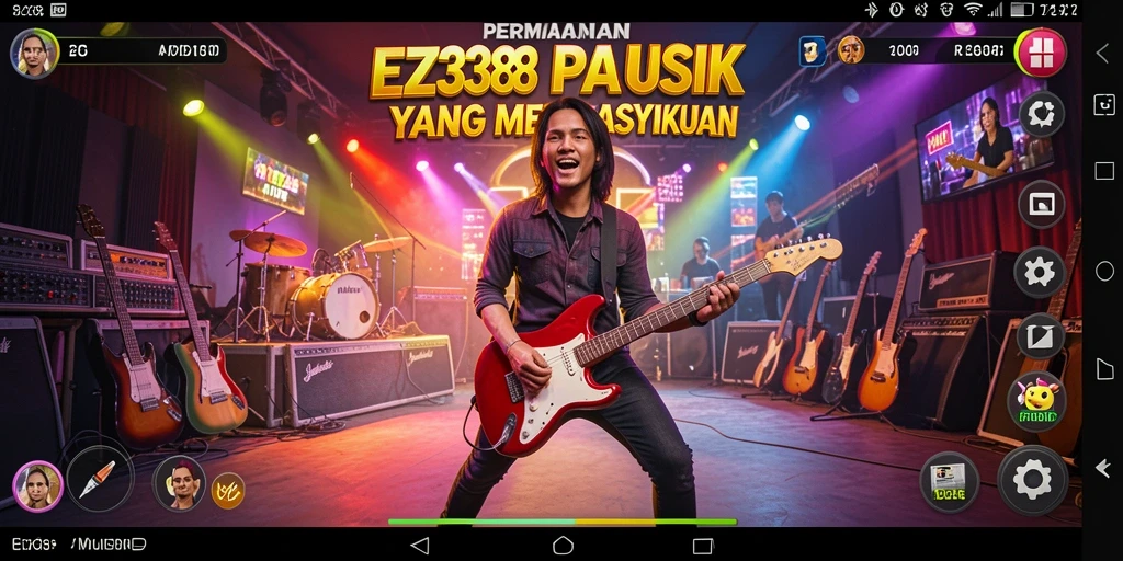Tampilan gameplay EZ338 yang menampilkan keseruan bermain musik.