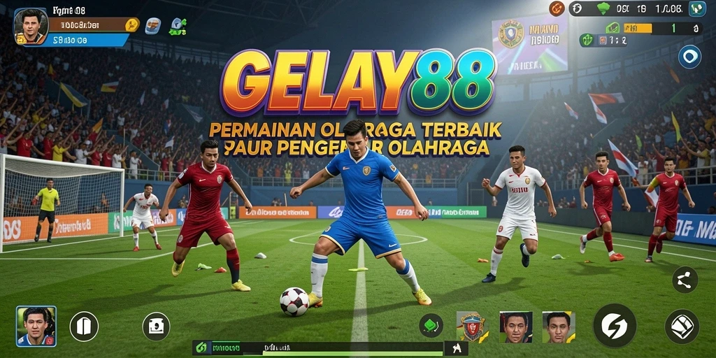 Tampilan gameplay GELAY88 yang menegangkan di lapangan olahraga.