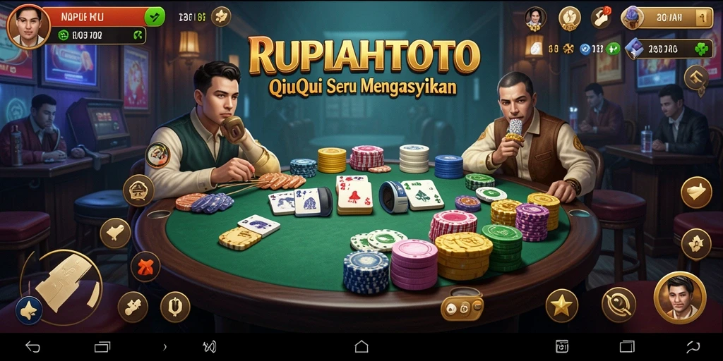 Tampilan screenshot RUPIAHTOTO menampilkan keseruan gameplay QiuQiu.