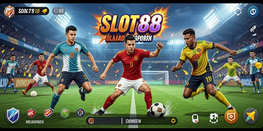 Screenshot dari gameplay SLOT88 yang menunjukkan aksi olahraga yang mendebarkan.