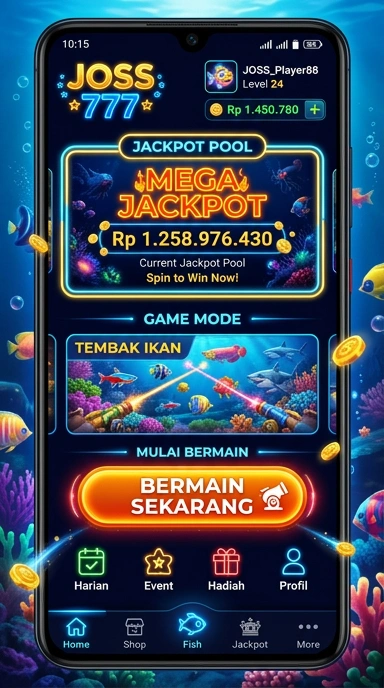 Tampilan beranda joss777 yang sederhana dan intuitif.